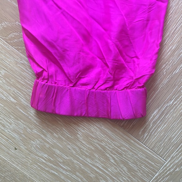 Hot Pink Helmut Lang Silk Joggers - Picture 5 of 5